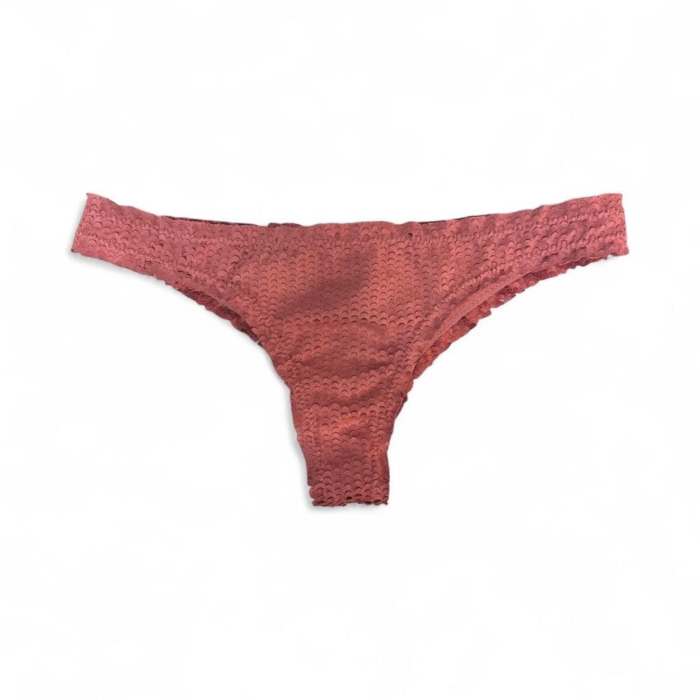 VIX Paula Hermanny Mauve Mesh Cheeky Bikini Bottom Medium